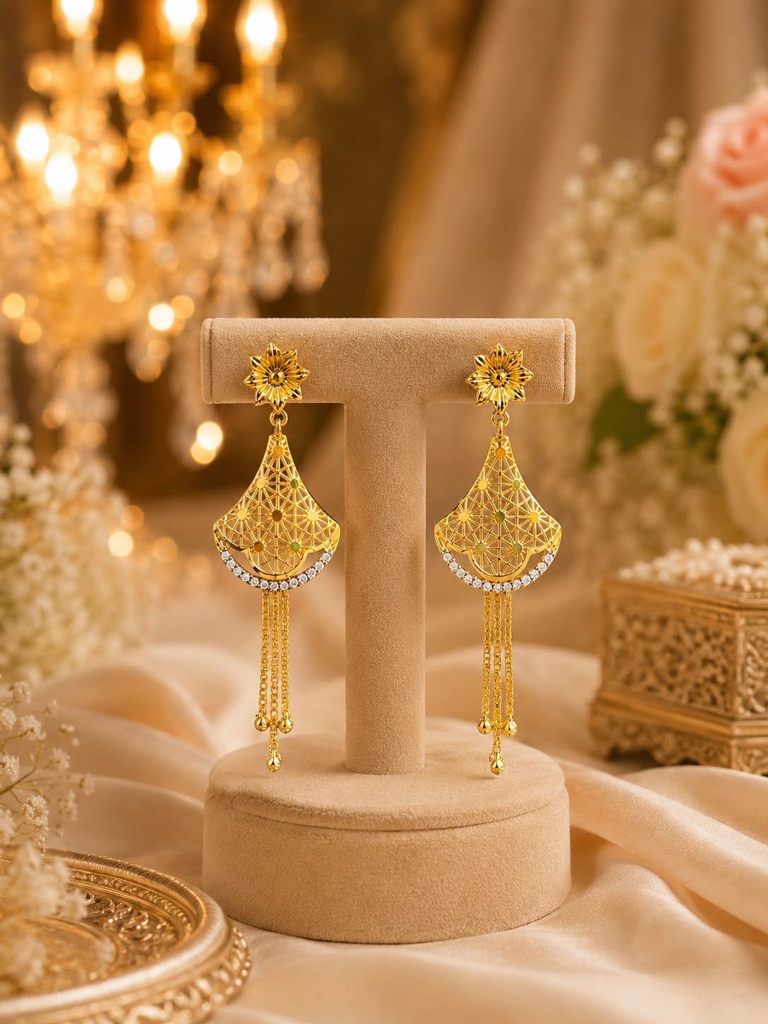 Chaman Fan Tassel Earrings
