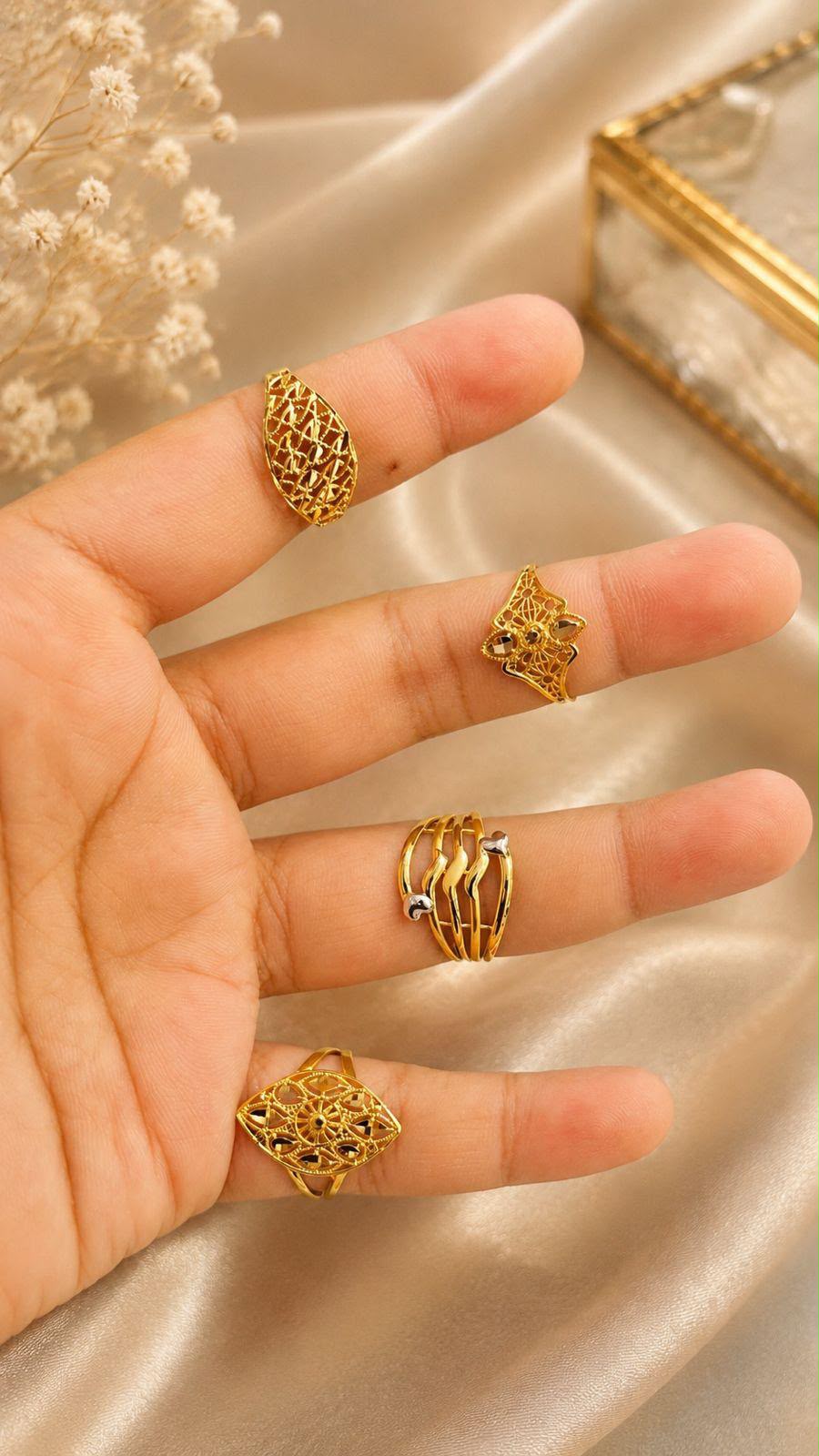 Patti Leaf Filigree Ring Set