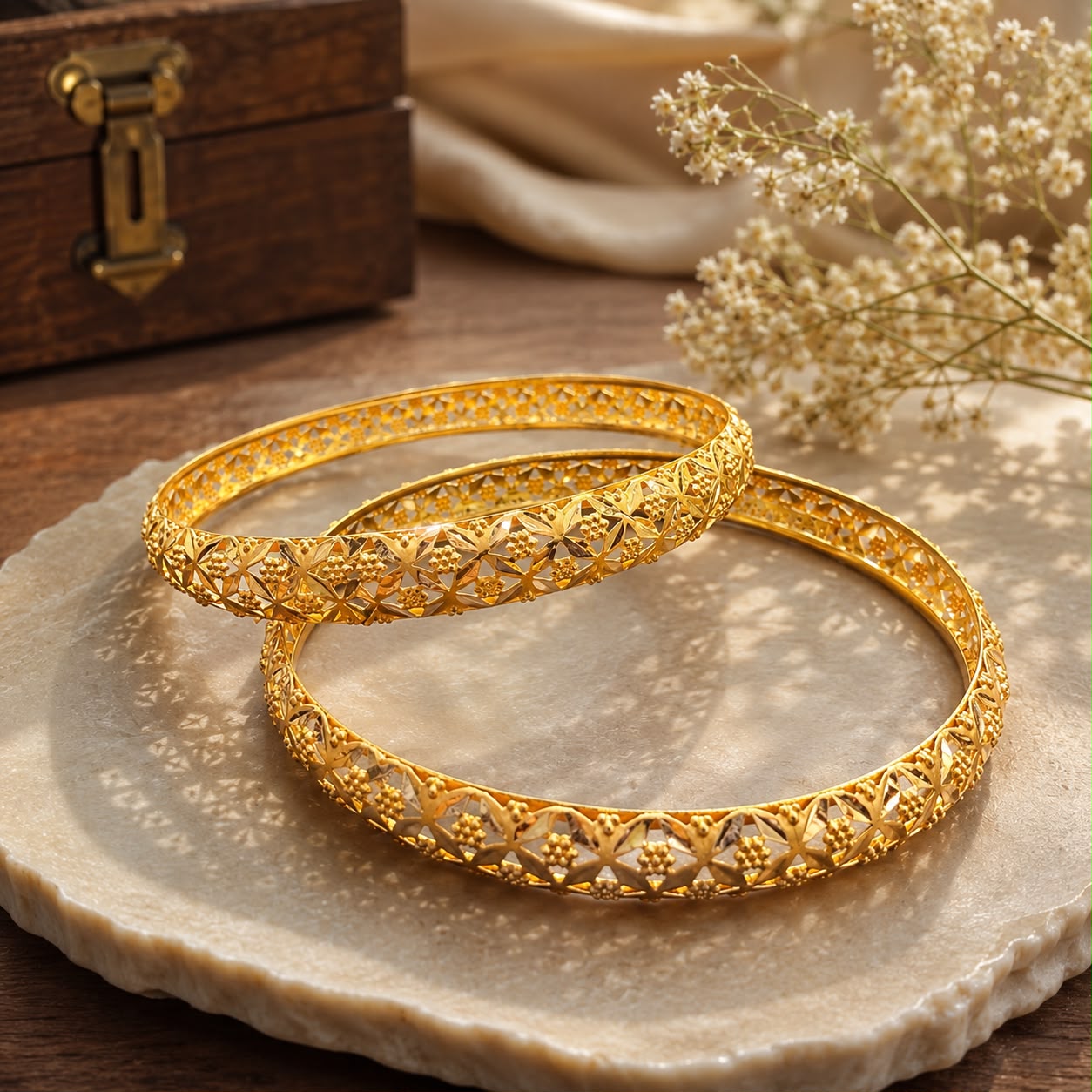 Sitara Floral Lattice Bangles