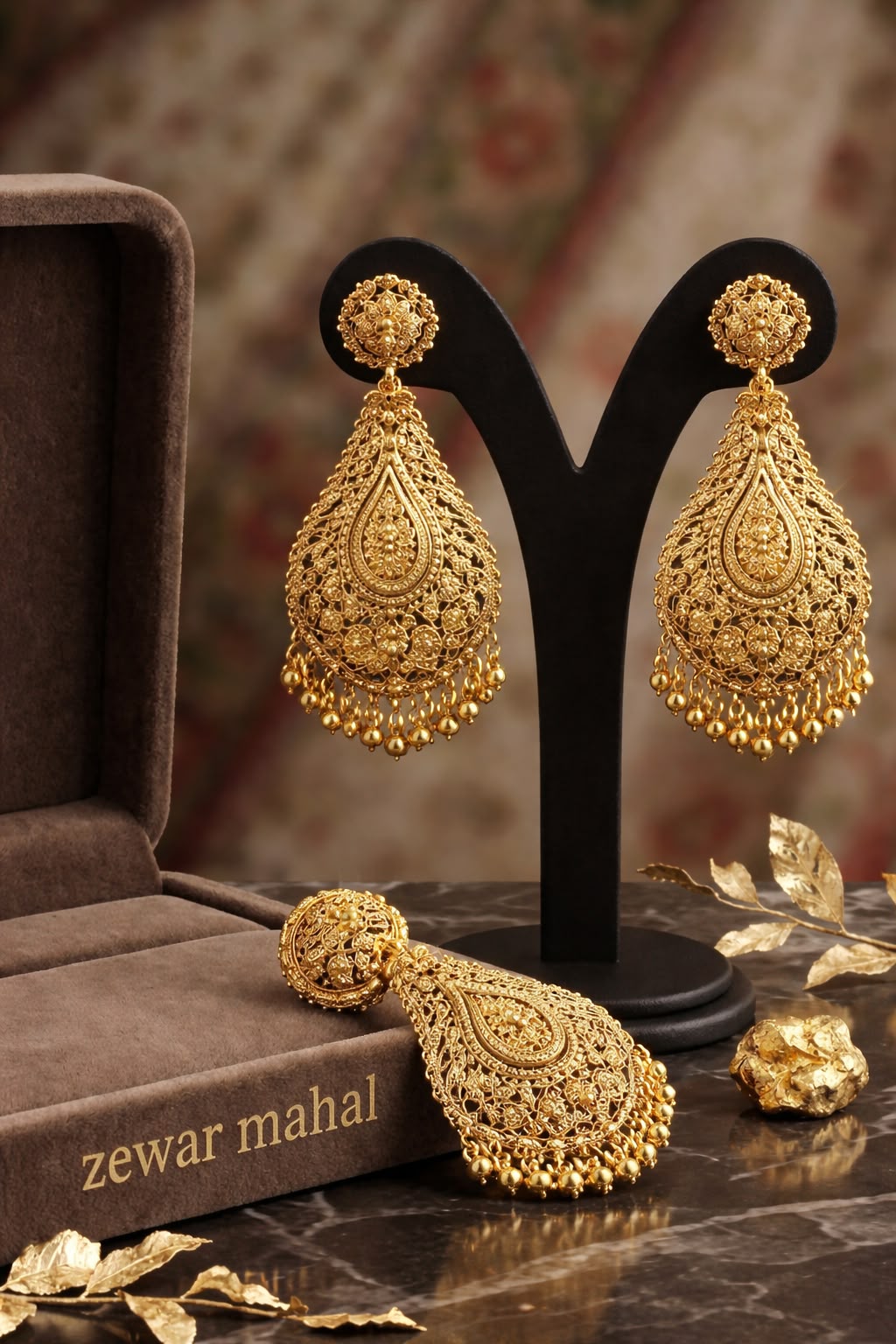 Naqshi Teardrop Earrings